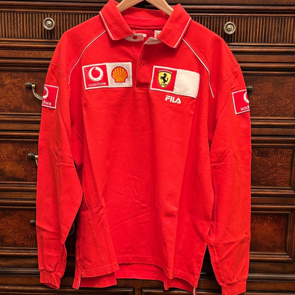 Fila Red Racing-Inspired Zip-Up Sweater